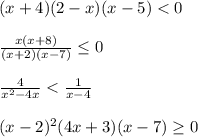 (x+4)(2-x)(x-5)