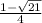 \frac{1-\sqrt{21} }{4}