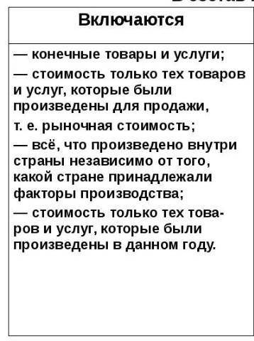 Нужны ответы на во заранее Что включается в состав ВВП? 2.Что происходит в экономике страны во врем