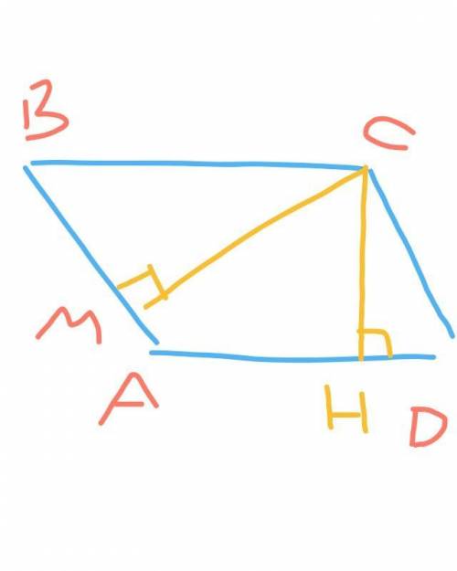 Сторони паралелограма 30 см та 20 см, а площа дорівнює 360 см². знайдіть його висоти. до ть будь-лас