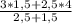 \frac{3*1,5+2,5*4}{2,5+1,5}