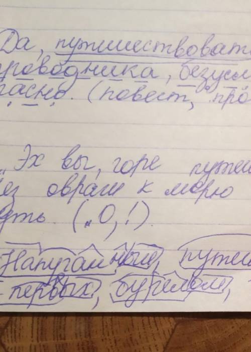 1.Синтаксический разбор предложения Да, путешествовать в горах без проводника, безусловно, трудно и