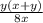 \frac{y(x+y)}{8x}