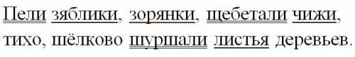 Расставляя знаки препинания. Подчеркнуть грамматические основы. Пели зябл..ки з..рянки щ..бетели чиж