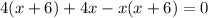 4(x+6)+4x-x(x+6)=0