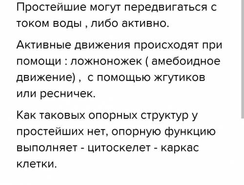 Опорно-двигательная система эвглены и инфузории! Биология 7 класс Заранее