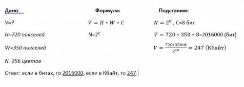 Очень Рассчитай объём видеопамяти, необходимой для хранения графического изображения, занимающего ве