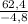 \frac{62,4}{-4,8}