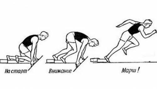 Запишите в тетрадь фазы выполнения низкого старта.