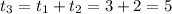 t_3=t_1+t_2=3+2=5