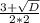 \frac{3 + \sqrt{D} }{2 * 2}