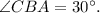 \angle CBA = 30^{\circ}.