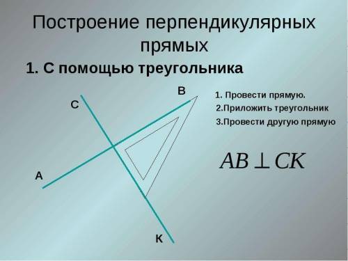 Составить алгоритм построения параллельных и перпендикулярных прямых