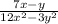 \frac{7x-y}{12x^{2}-3y^{2} }