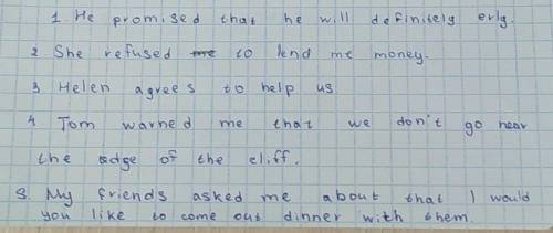 Transform the sentences into reported speech using reporting verbs. 1. “I`ll definitely be here earl