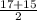 \frac{17+15}{2}