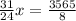 \frac{31}{24}x=\frac{3565}{8}