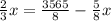 \frac{2}{3}x=\frac{3565}{8}-\frac{5}{8}x