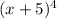 (x + 5) {}^{4}