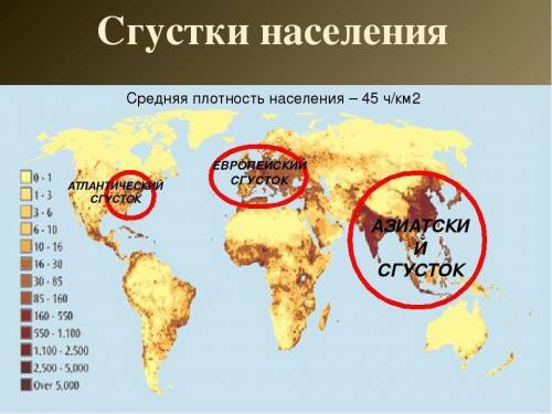 От чего зависит плотность населения? Какие районы Евразии плотно заселены?