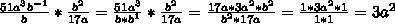 Преобразуйте выражение 51a^2b^-1/b×b^2 /17a Номер 6