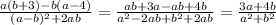 \frac{a(b+3)-b(a-4)}{(a-b)^{2}+2ab }=\frac{ab+3a-ab+4b}{a^{2}-2ab+b^{2}+2ab}=\frac{3a+4b}{a^{2}+b^{2}}