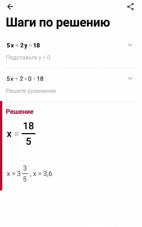 Розвязати систему рівнянь 5х+2y=18, x-3y=7