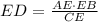 ED=\frac{AE\cdot EB}{CE}