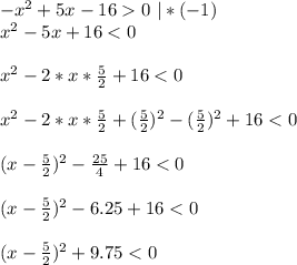 -x^2+5x-160\ |*(-1)\\x^2-5x+16