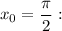 x_{0} = \dfrac{\pi}{2}: