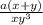 \frac{a(x + y)}{xy^3}