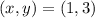 (x, y) = (1, 3)