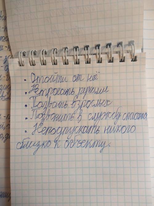 Вы заметили бесхозную вещь. Ваши действия? Запишите (не менее 5 пунктов).