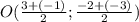 O(\frac{3+(-1)}{2};\frac{-2+(-3)}{2})