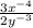 \frac{3x^{-4} }{2y^{-3} }