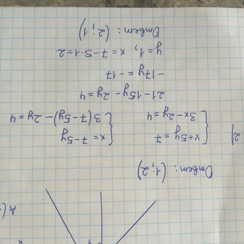 Решить графически систему уравнений: х – у = -1; 2х + у = 4. 2. Решить систему подстановки: х + 5у =