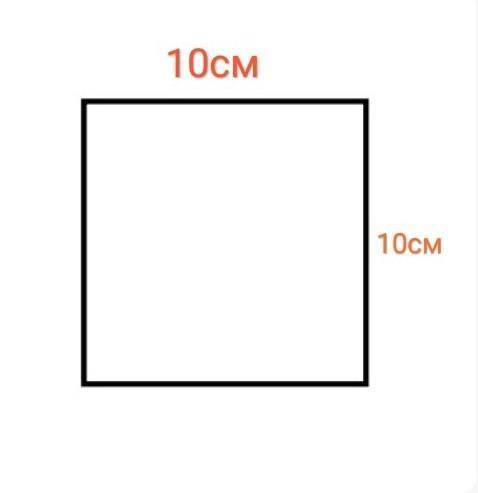 Знайдіть площу квадрата сторона якого10 см