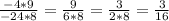 \frac{-4*9}{-24*8} = \frac{9}{6*8}=\frac{3}{2*8}=\frac{3}{16}