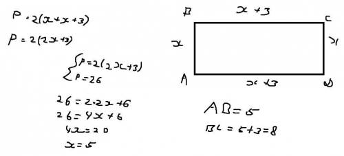 Решите задачу, предварительно составив систему уравнений с двумя переменными : Периметр прямоугольни