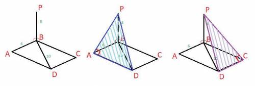 Дан прямоугольник АBCD. Через его вершину B проведена прямая BP, перпендикулярная к его плоскости. Н