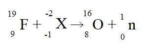 Допишите ядерную реакцию: 919F+... → 816O + 01n​