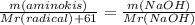 \frac{m(aminokis)}{Mr(radical)+61} =\frac{m(NaOH)}{Mr(NaOH)}