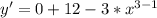 y'=0+12-3*x^{3-1}