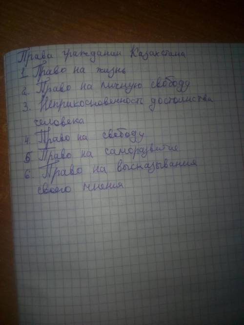 Каковы права граждан Казахстана? Какие задачи он должен выполнить? Напишите 2 примера для каждого. С