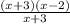 \frac{(x+3)(x-2)}{x+3}