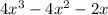 4x^{3}-4x^{2} -2x