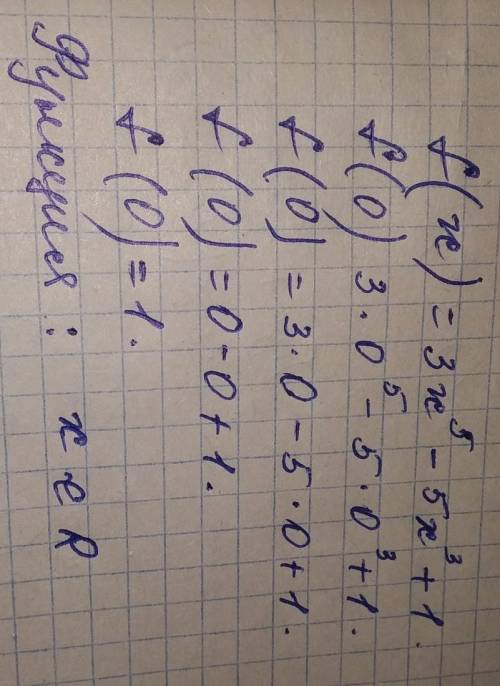 В Исследуйте функцию на возрастание и убываниеf(x)=3x^5-5x^3+1​