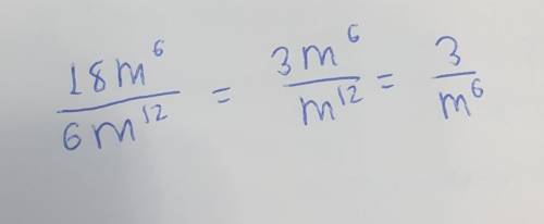 Скоротіть дріб: 18m⁶/6m¹²​