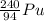 \frac{240}{94}Pu