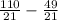 \frac{110}{21}-\frac{49}{21}